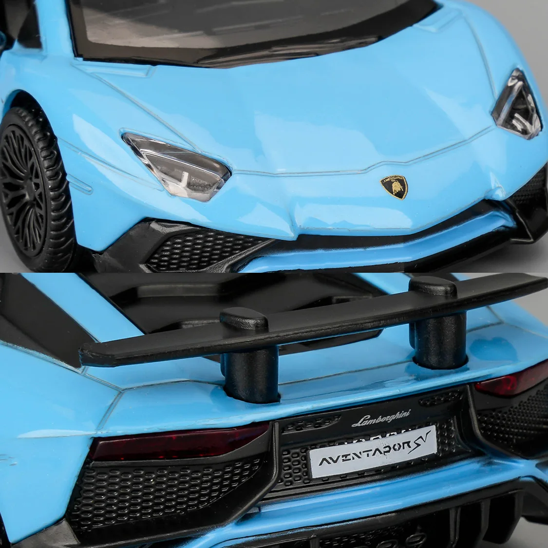 Voiture jouet Lamborghini Aventador, échelle 1:36, modèle à dos côtelé moulé sous pression, portes ouvertes, jouet de collection pour enfants de 3 ans et plus, cadeau rouge