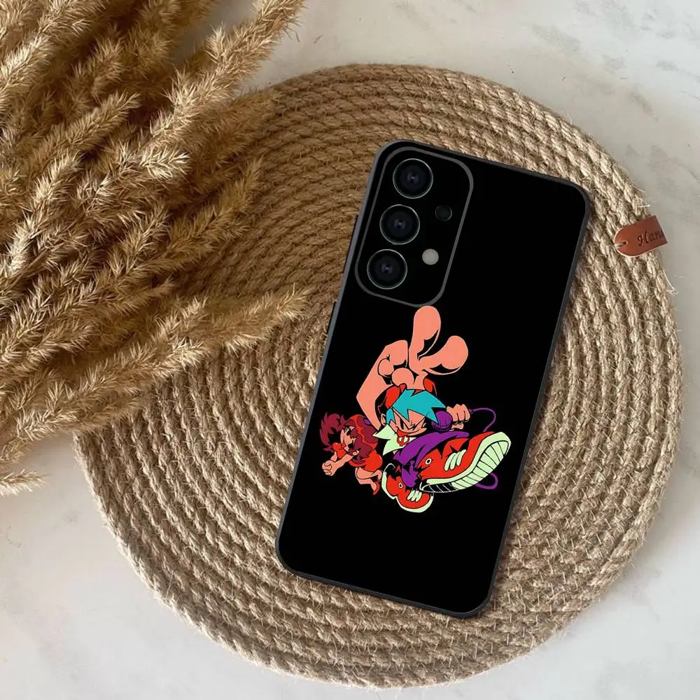 حافظة هاتف Game F-Friday Night Funkin لهاتف سامسونج S25، S24، S21، S22، S23، S30، Ultra، S20، Plus، Fe، Lite، Note، 10,9,5G غطاء أسود