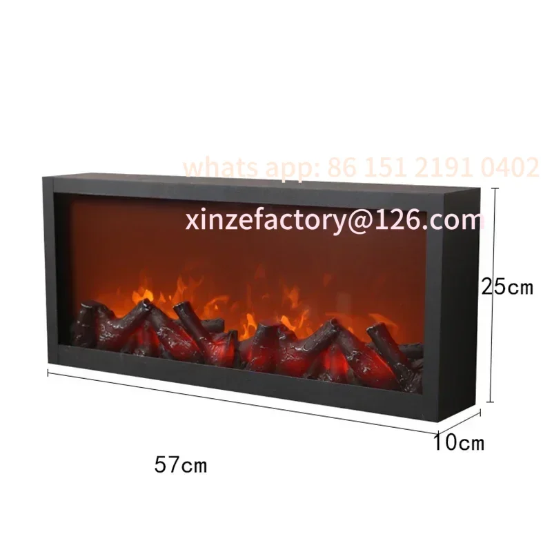 Customizable Home Art Deco Retro Living Room Dining Room Wall Hangings Electronic Flame Creative Decorative Fireplace