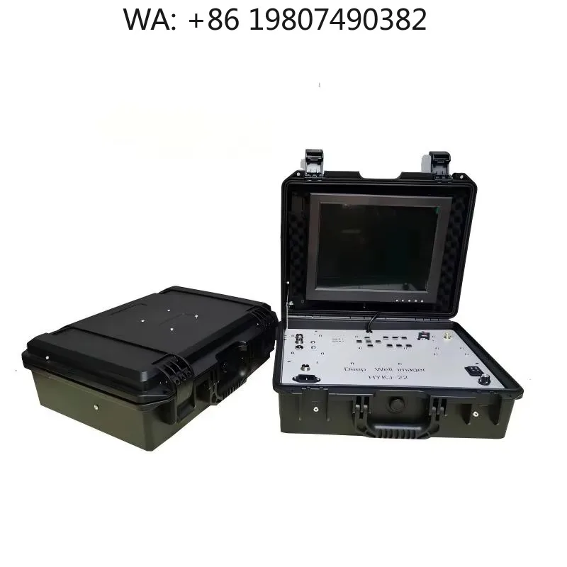 IP68 High Temp Resistant Deep Well , 100-200M Waterproof Cable System, 73mm Probe 360 Night Vision Borehole Detector with Manual