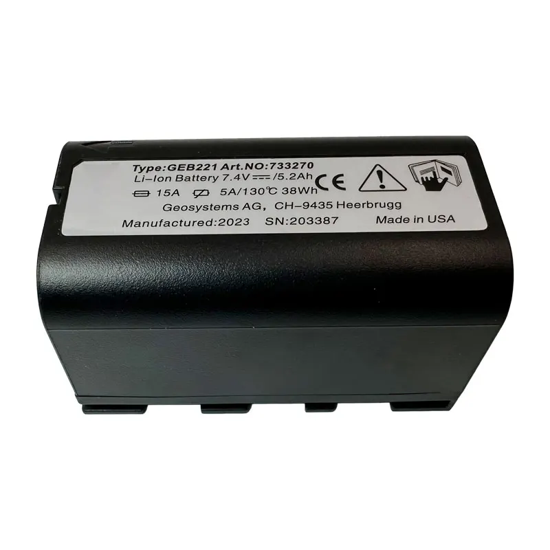 Brand New GEB221 Battery For SWISS ATX1200 TS02 TS06 TS09 TPS1200 Total Station Rechargeable Li-ion