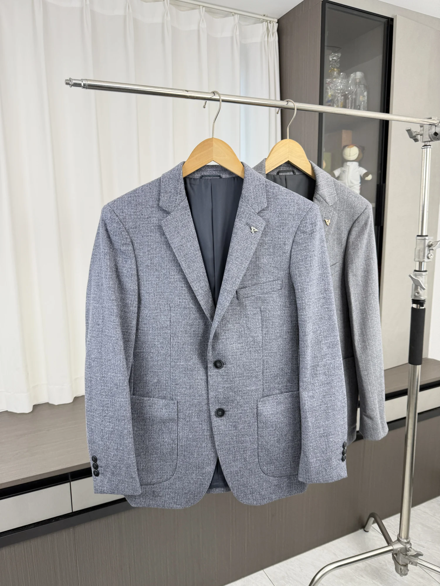 Business Casual Men's Suit Jacket Comfortable Commute Autumn Standard Fit Breathable Casual Style Two Button Single Breasted