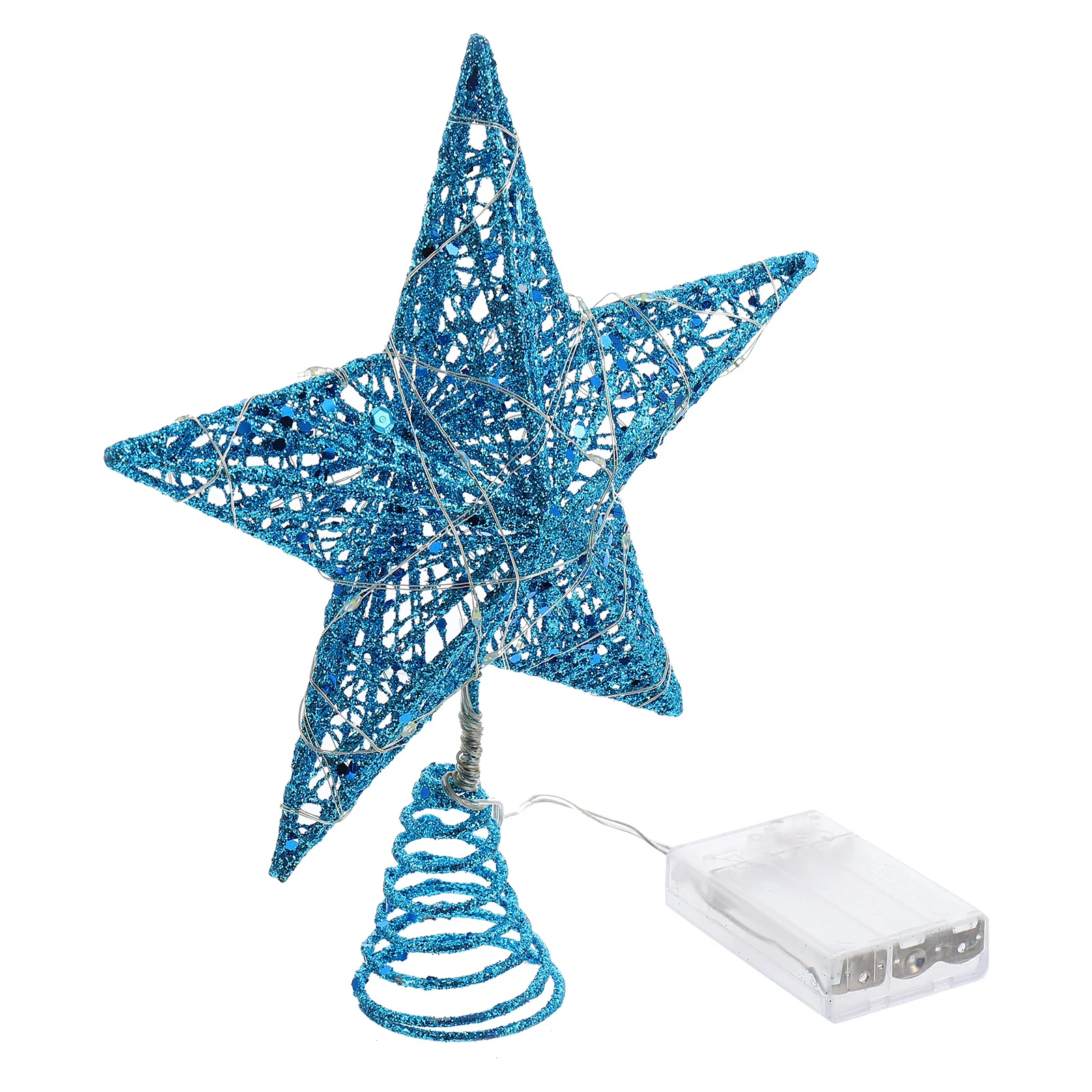 

1Pcs Christmas Tree Star Iron Pentagram Hanging Ornament Party Prop Hollow Star Xmas Tree Adornment Decoration