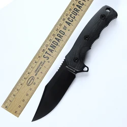 JEABROTHER 스트레이트 나이프, DC53 스틸 나이프, 린넨 손잡이, EDC, 캠핑, 고정 나이프, 페어링 나이프