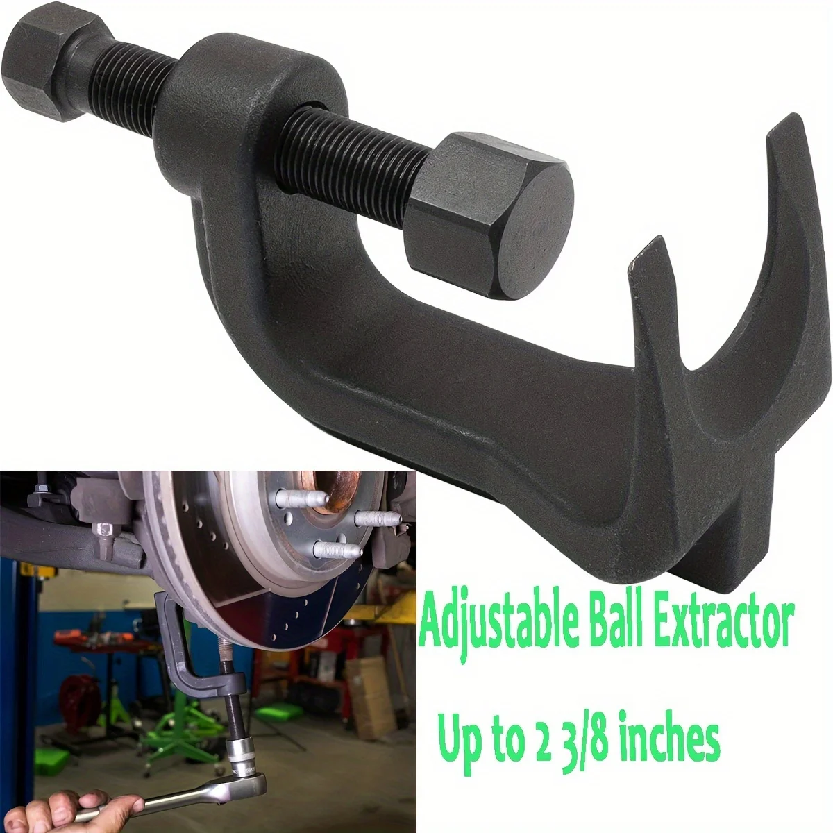 

Ball Joint Separator, Joint Removal Tool, Adjustable Ball Joint Puller Extends Up to 2 3/8 Inches for Cars, Trucks and SUV Ball