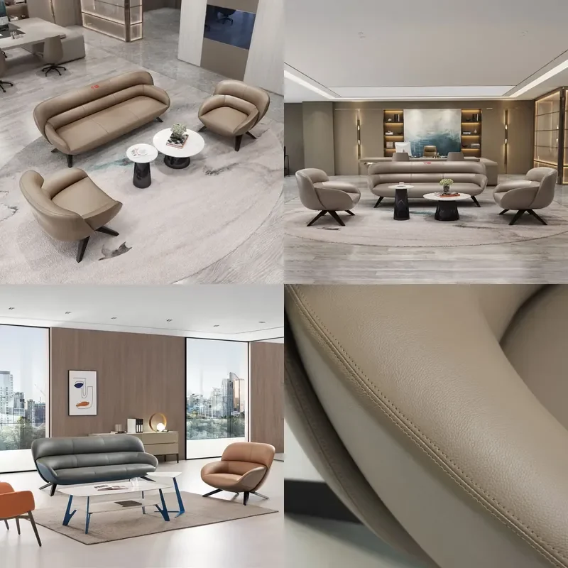 Modern Minimalist Executive Sofa for Office and Hotel Lobby Business Reception Seating Furniture
