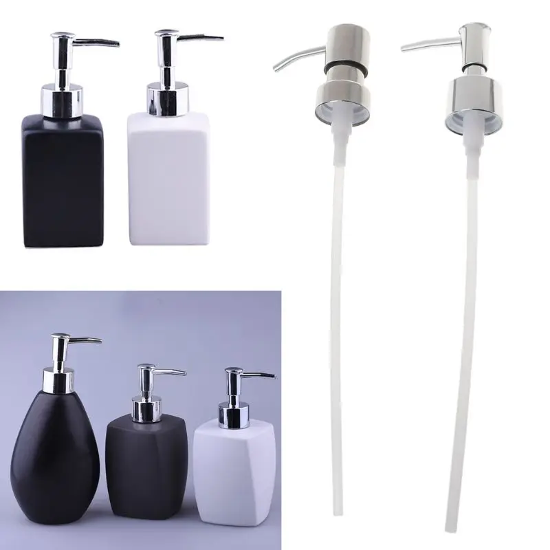 Sink Soap Dispenser Stainless Steel Pump for Head Hand Press Liquid Dispensers Replacement Flat Top Soap Dispenser Drop Shipping