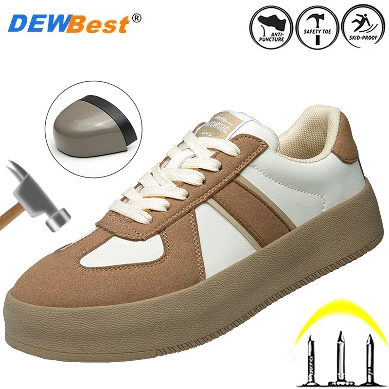 

Women's lightweight comfortable soft-soled shoes steel head anti-smash anti-puncture work shoes fashion breathable safety shoes