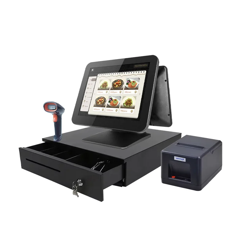 

Cashier Machine Factory 15 Inch Touchscreen All In One Countertop POS Cash Register Device For Retail