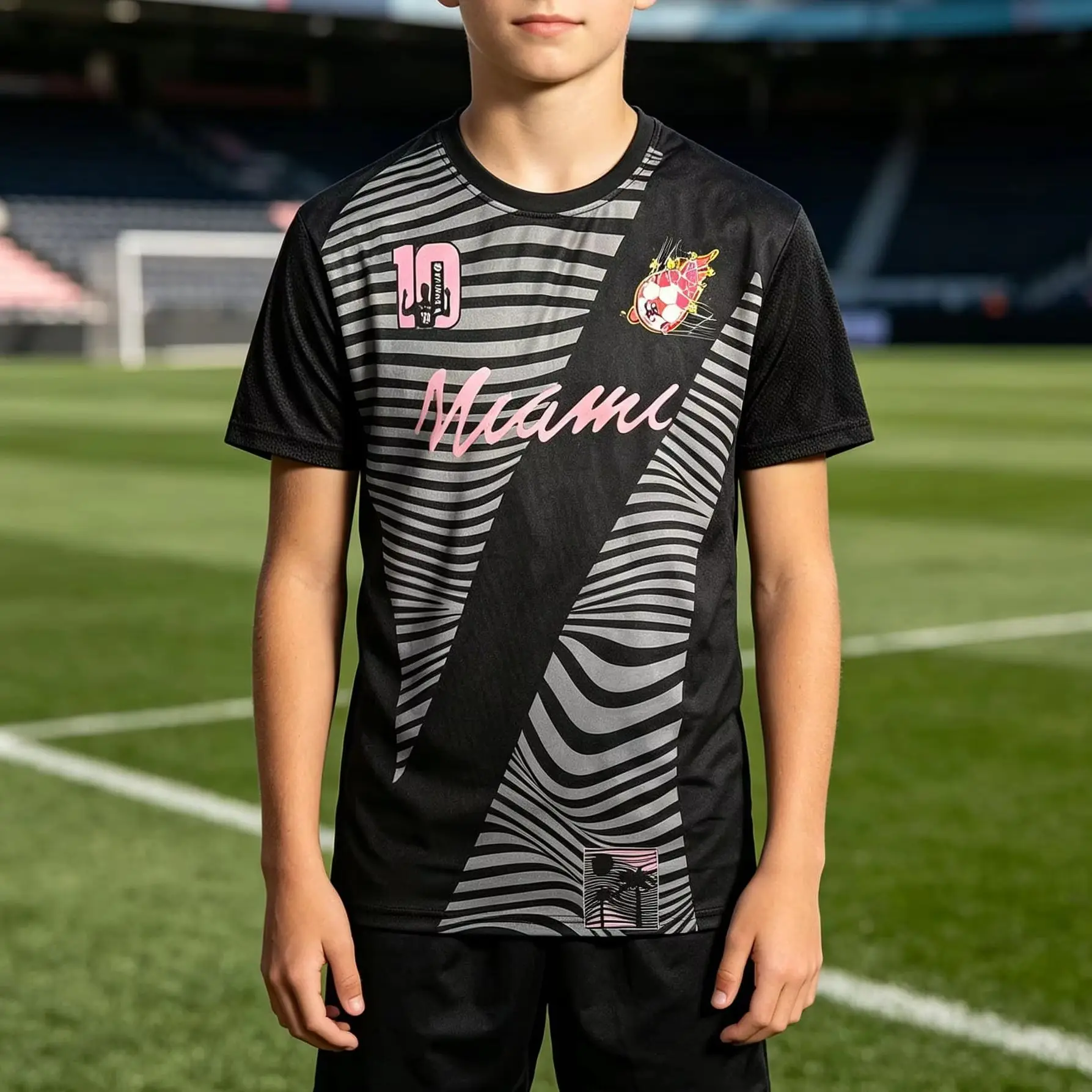 Jersey Summer Miami Football Casuals Women T Shirt Men Tee Boy Tshirt Top Children ONeck Quick Dry Short Sleeves Kids TShirt