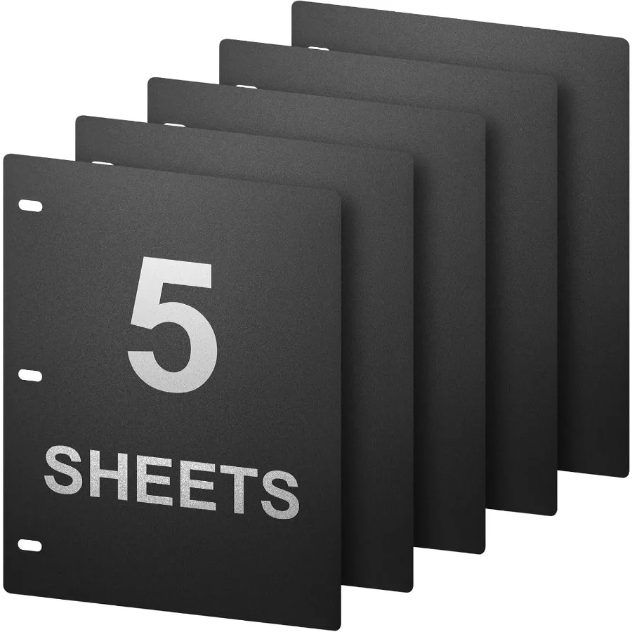 

Полный плоский лист толщиной 1 мм, защитный лист для папок 11x8,5 дюйма, 3 кольца, 5 шт.