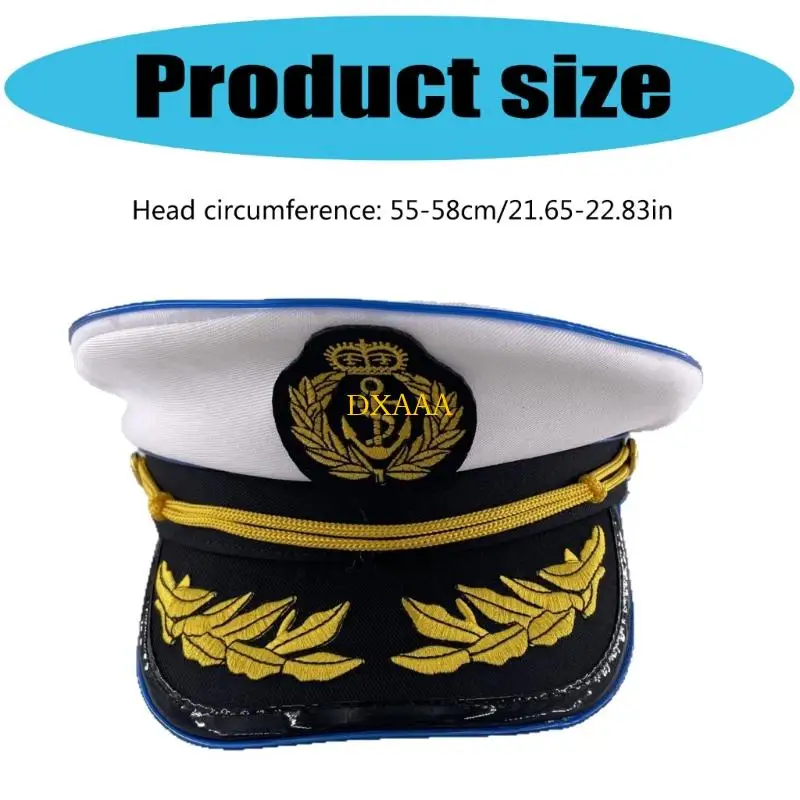 DXAA COTTON CAPTAIN HAT مع LED ضوء مثالي لحفلات موضوع تأثيري والمزيد