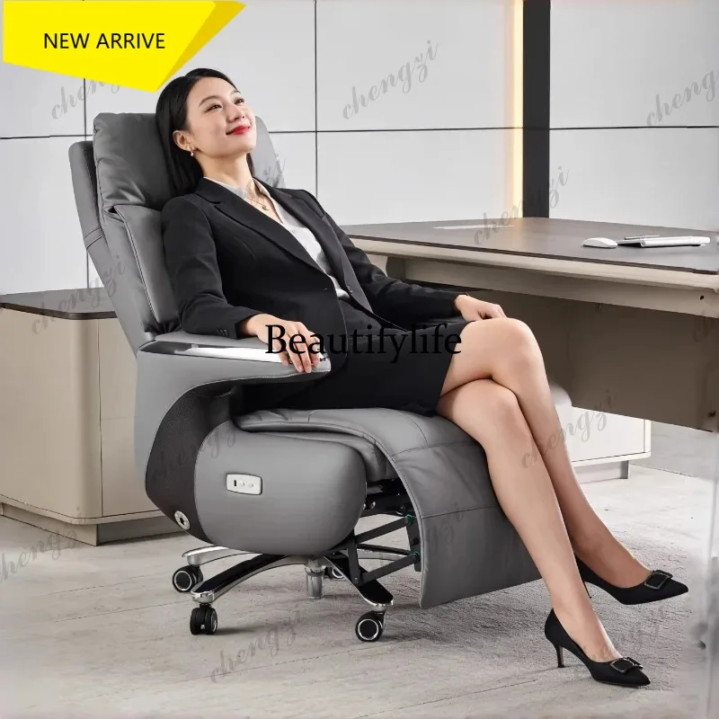 

M178 Luxury Electric Massage Executive Chair - Ergonomic Genuine Leather Gaming Office Desk Chair with Premium Design Furniture