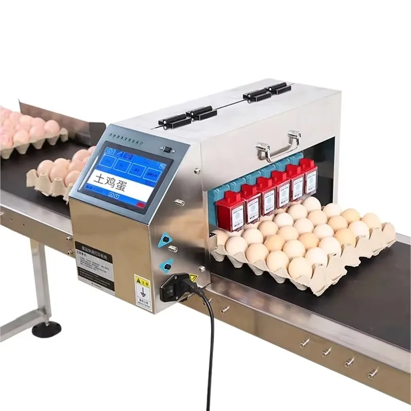 Picture 6: Portable Desktop Egg Inkjet Printer 12.7mm Fast Dry Food Grade Ink For Production Date Logo Batch Code Marking Machine 110V 220V