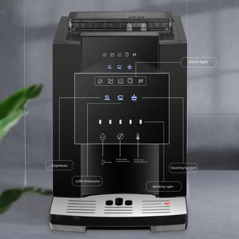 CLT-Q07R Koffiemachine Touchscreen Automatisch Koffiezetapparaat Italiaanse Type Kleine Koffiemolen