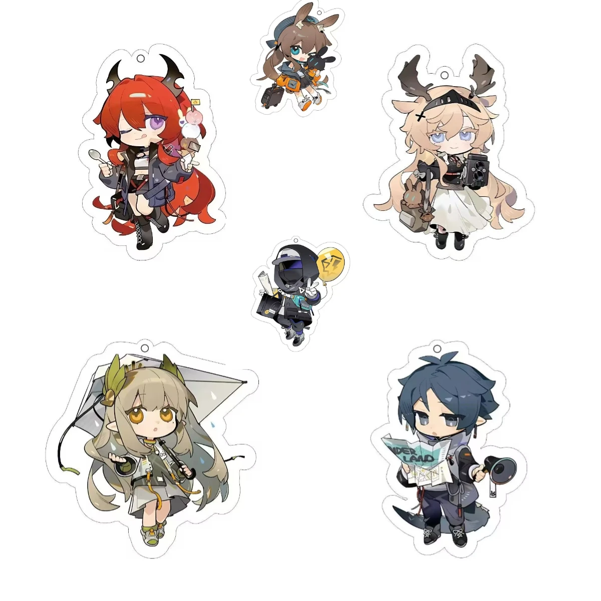 

"Arknights" peripheral acrylic sandwich keychain 'Amiya Muir Seth Silter' Mobile phone chain, key chain, pendant