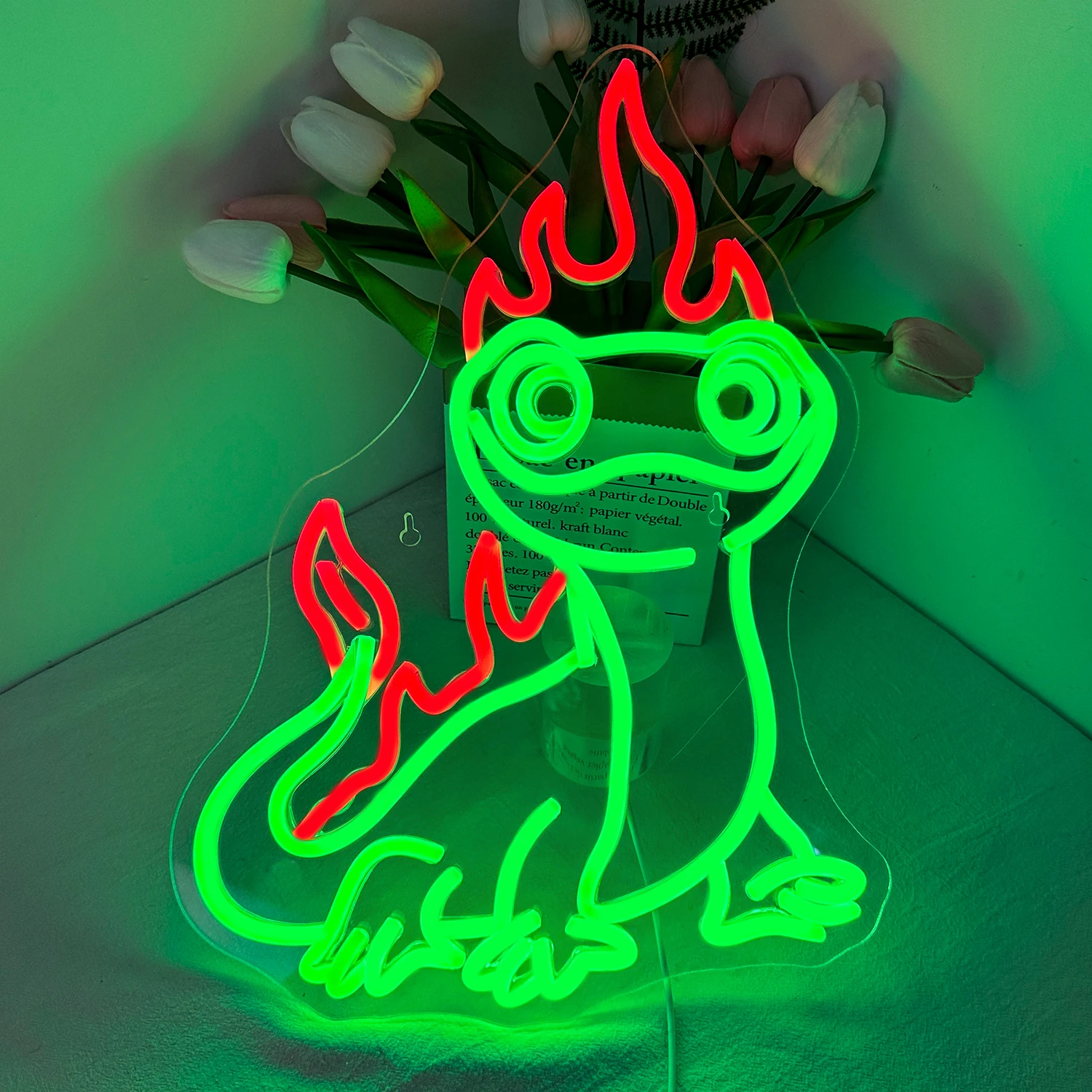 Letrero de luz de neón LED para reptiles, señal de Anime acrilico, USB per la casa, cámara da letto dei bambini, sala de juegos de pared para decoración, Coche