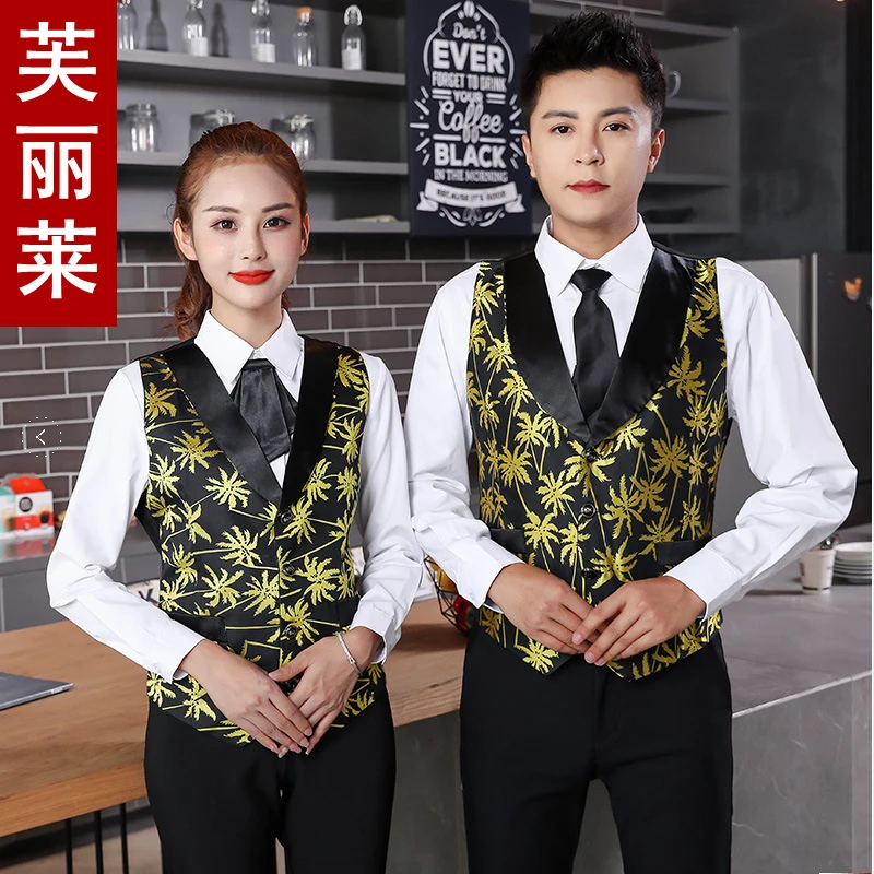 

BarKTVWaiter vest, hairdresser, barber shop, nightclub, cafe work uniform for men and women