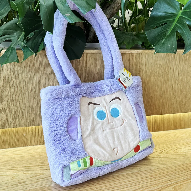 2023 New Disney Buzz Lightyear Anime Plush Doll Cartoon Large Capacity One Shoulder Bag Kawaii Leisure Kid Handbag Birthday Gift