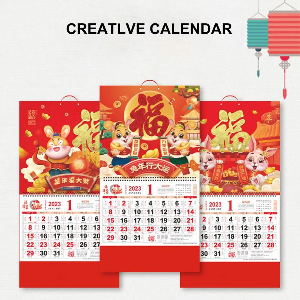 Rekord Datum Verschleiß-beständig Chinesischen Kalender Wand Monatliche Kalender für Festival