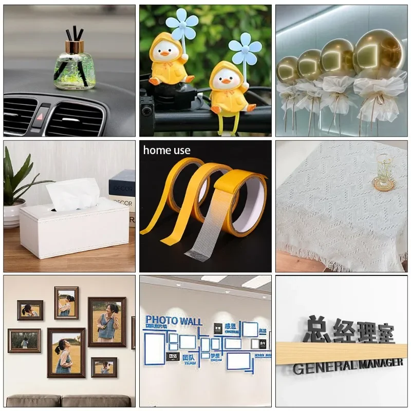 1-3Rolls Double Sided Tape Strong Traceless Adhesive Waterproof Fixation Mat Carpet Tape Translucent Mesh High Viscosity Tape 5M