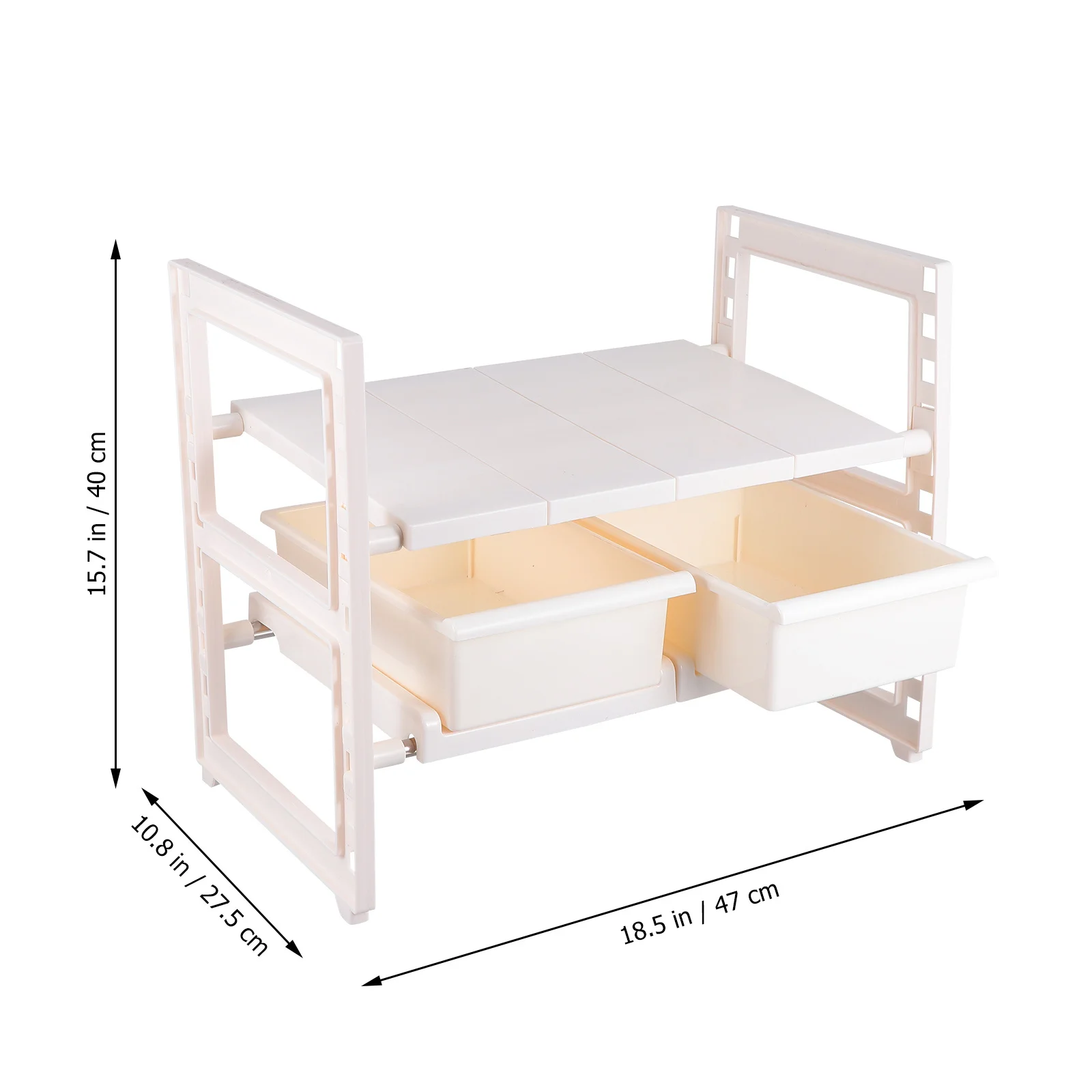 

1Pcs Telescopic Sink Organizer Adjustable Kitchen Storage Shelf Under Cabinet Rack Dishwashing Liquid Hand Brush