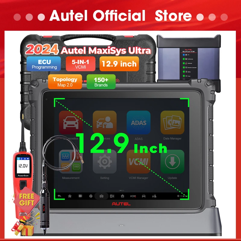 Autel MaxiSys Ultra Top Auto Diagnostic Tools 5in1 VCMI Automobile Scanner ECU Coding Tool Topology Module Mapping Updated of MS