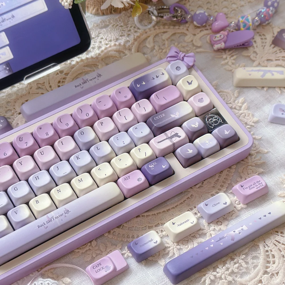 أغطية مفاتيح Mudie الأصلية ارتفاع SOA مادة Pbt كاملة من خمسة جوانب التسامي أغطية مفاتيح ميكانيكية مخصصة للوحة المفاتيح