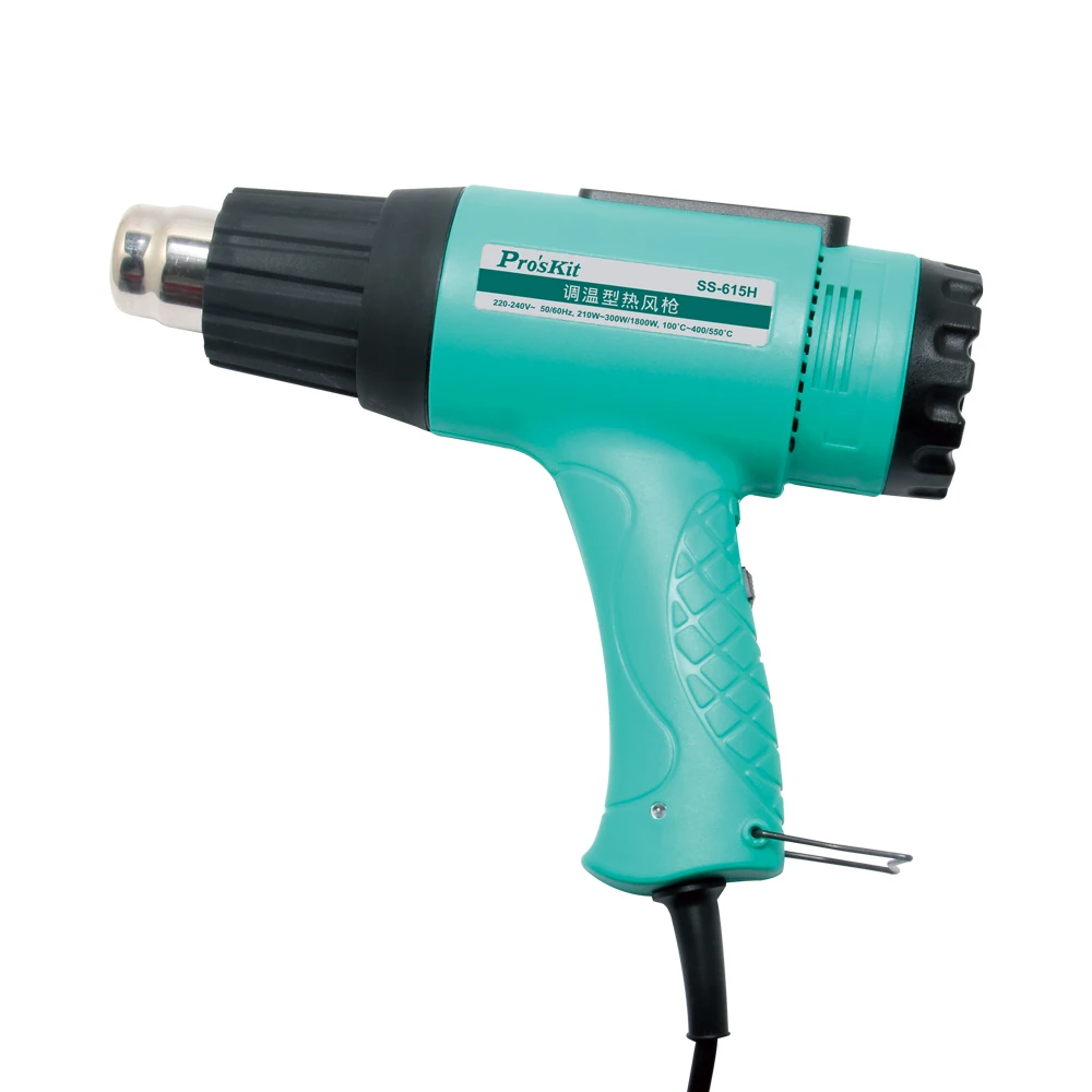 Pro'sKit SS-615H Промышленный тепловой пистолет высокой мощности с цифровым дисплеем, пистолет для выпечки, пленка 1800 Вт