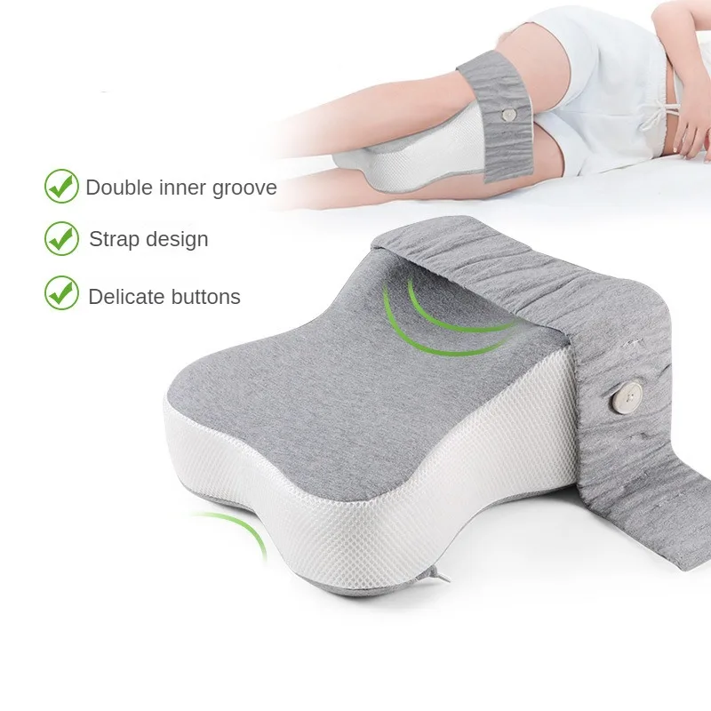 Orthopedic Slow Rebound Memory Cotton Clamp Leg Pillow Maternity Foot Pillow Strap Adjustable Side Sleeping Knee Leg JJ2238