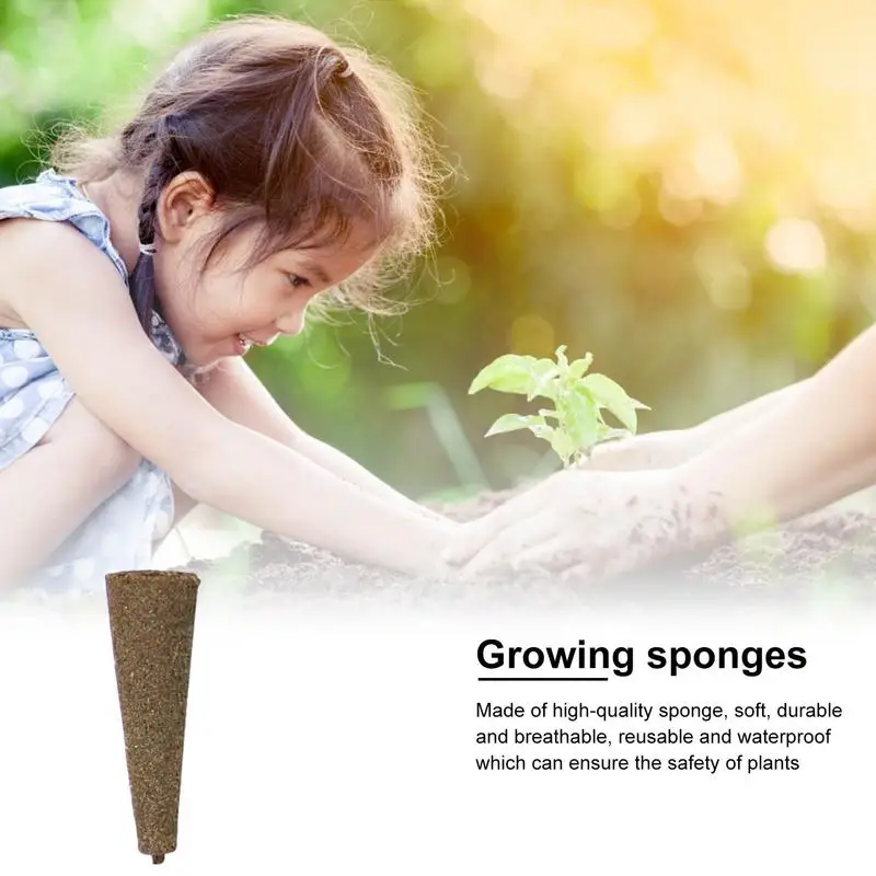 5/20 pcs Garden Planting Grow Sponge Seed Starter Pods Garden Planting Hydroponic Root Growth Sponge Plugs For Hydroponic Garden