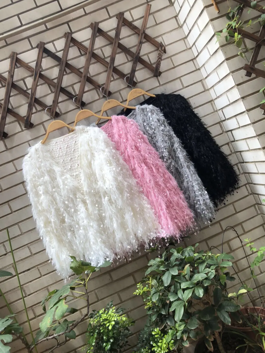 2023 New Spring Autumn Cute Fairy Knitting Cardigans Coat Tassel V-neck Loose Fluffy Sweaters Batwing Sleeve Female Knit Shawl