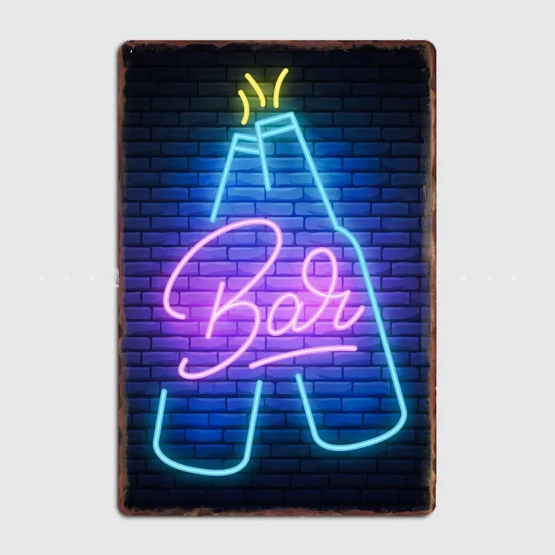 

Poster Retro Metal Posters Sign Garage Club Indoor Wall Room Decoration Home Decor Beer Bottles Bar