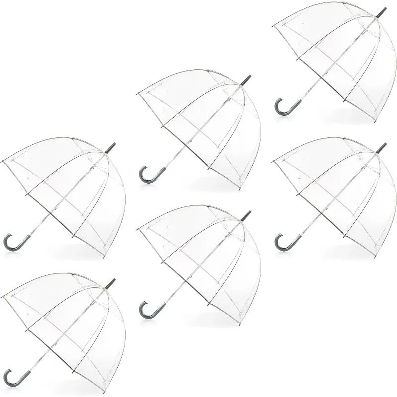 

totes Adult Clear Bubble Umbrella with Dome Canopy and Lightweight Wind and Rain Protection