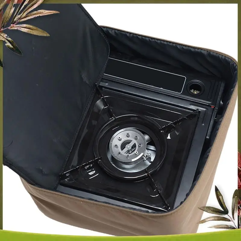 A08P-Gas Tank Baking Tray Storage Bag Outdoor Camping Picnic Cassette Stove Storage Box Cookware Barbecue Portable Handbag