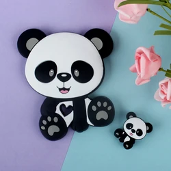 5/10Pcs Cartoon Animals Panda Style Silicone Beads DIY Jewelry Making Necklace Bracelets Accessories For Make Keyring And Pen