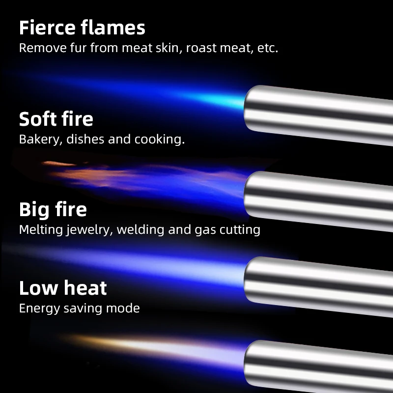 PACOONE Welding Gas Burner Flame Gas Torch Flame Gun Blowtorch Cooking Soldering Butane AutoIgnition gas-Burner Lighter Heating