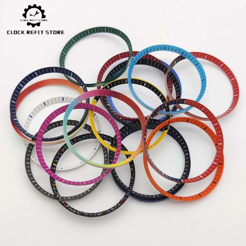 Automatic mechanical case replacement plastic ring size 30.5 for SKX007/NH35/NH36, coloured chapter ring