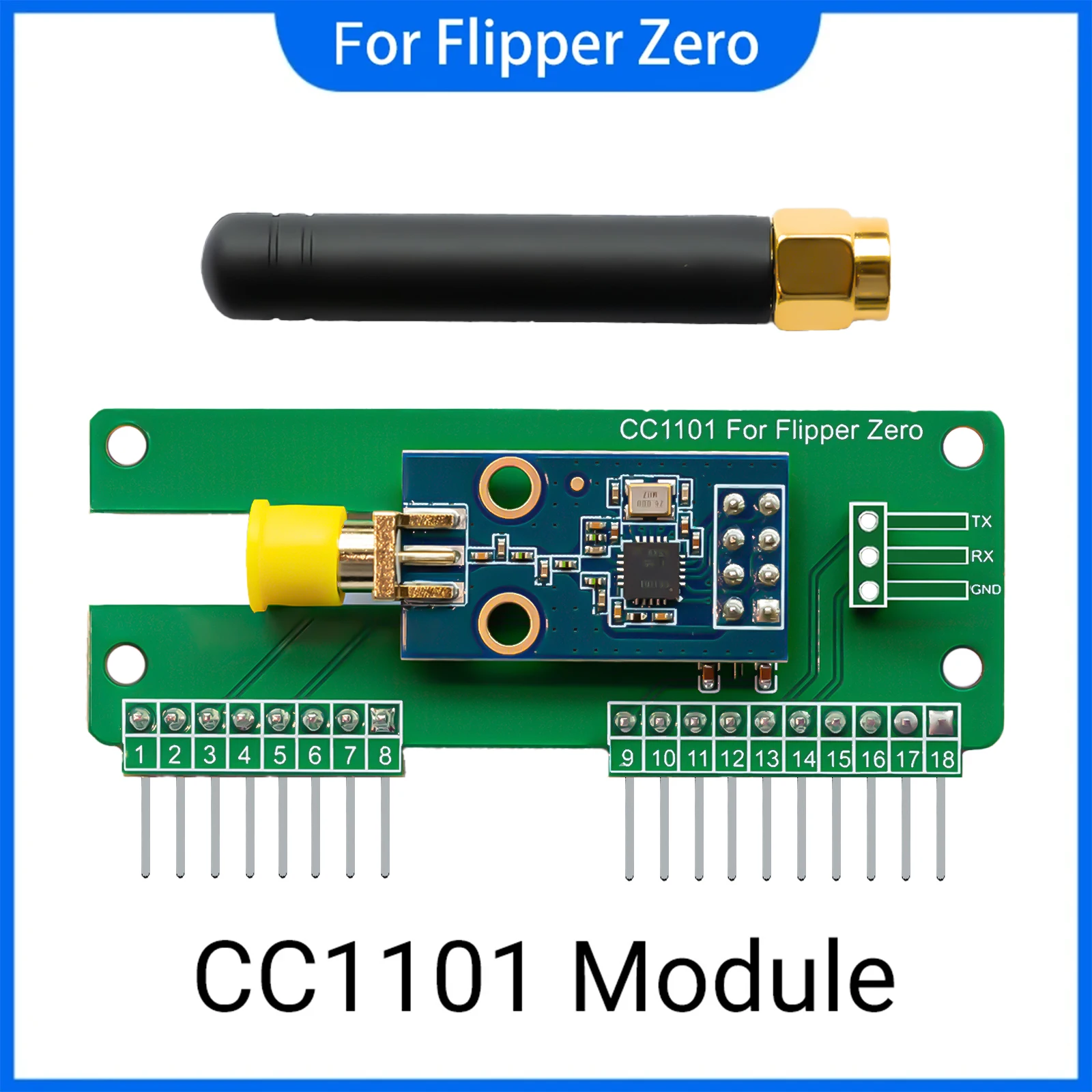 Flipper Zero CC1101 SubGhz 433Mhz Development Board GPIO CC1101 Mouse Module For Flipper Zero Modification