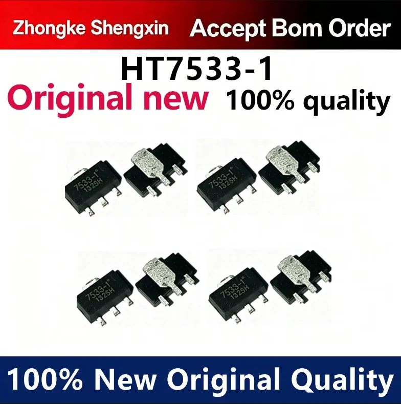 (5pcs-100pcs)New HT7533 HT7533-1 HT7533A-1 SOT89 Three Terminal Voltage Regulator Chip