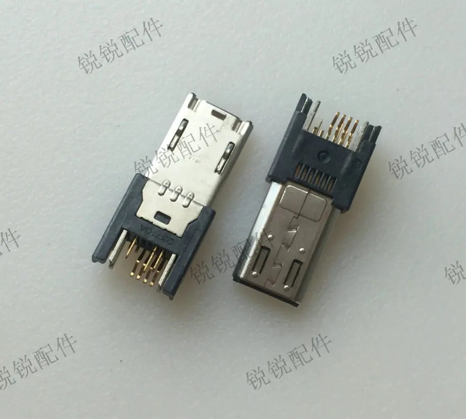 For TE/ Tyco MicRO USB splint Male Connector 9P Long and short pin plug mobile phone connector