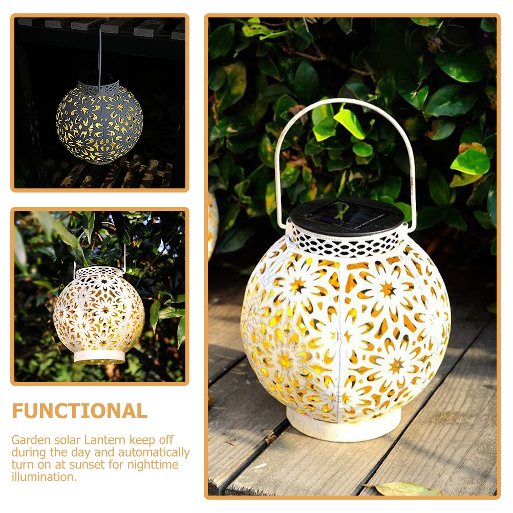 

Hanging Lights Lantern Garden Yard Outdoor Solar Lantern Outdoor Hanging Lights Lamp Solar Powered Decorative Waterproof