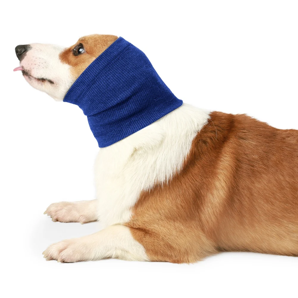 Orejera de aseo para perros, diadema cálida, cubierta para la oreja, gorro para el cuello, bufanda con cancelación de ruido, cuello insonorizado,