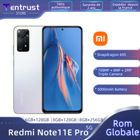 Global Rom Xiaomi Redmi Note 11E Pro 5G Smartphone Note 11 E Pro 108MP Rear Camera Snapdragon 695 67W Charger 5000mAh Battery