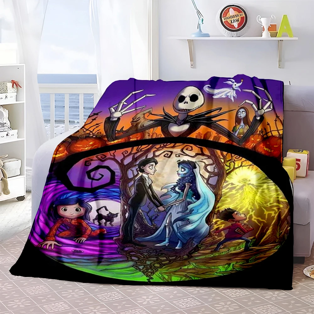 

Christmas Eve Horror HD Print Blanket.Four Seasons Blanket.Office,Couch,Chair,for Sofa,Living room,Travel Picnic Blanket Gifts