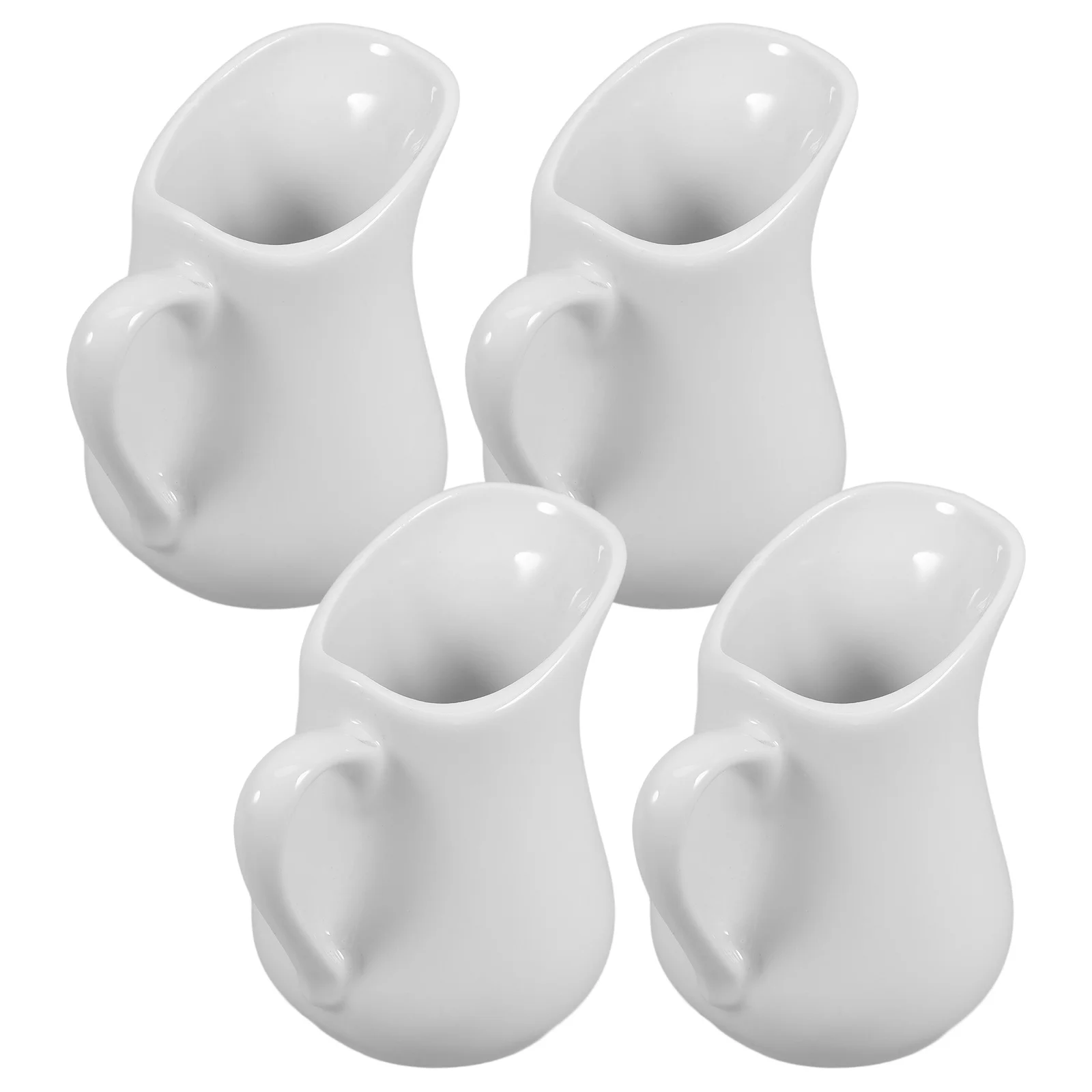 

4Pcs Milk Pitchers Ceramic Small Creamer Containers Elegant Sauce Pourers Coffee Syrup Holders Milk Pitcher Creamer Pitcher