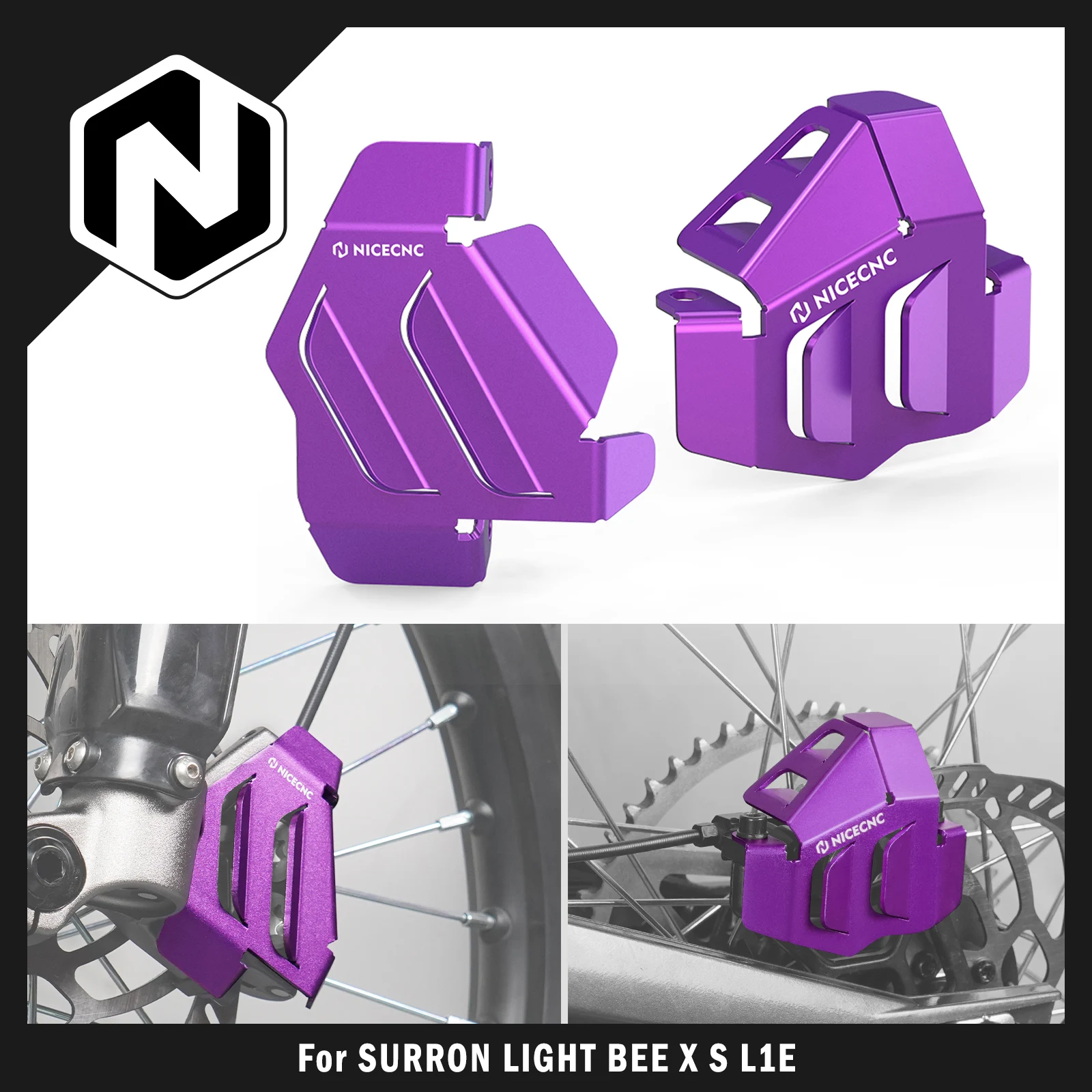 

NICECNC For Surron Light Bee X Front Rear Brake Caliper Guard For Surron Light Bee S L1E For Segway X160 X260 Electric Dirt Bike