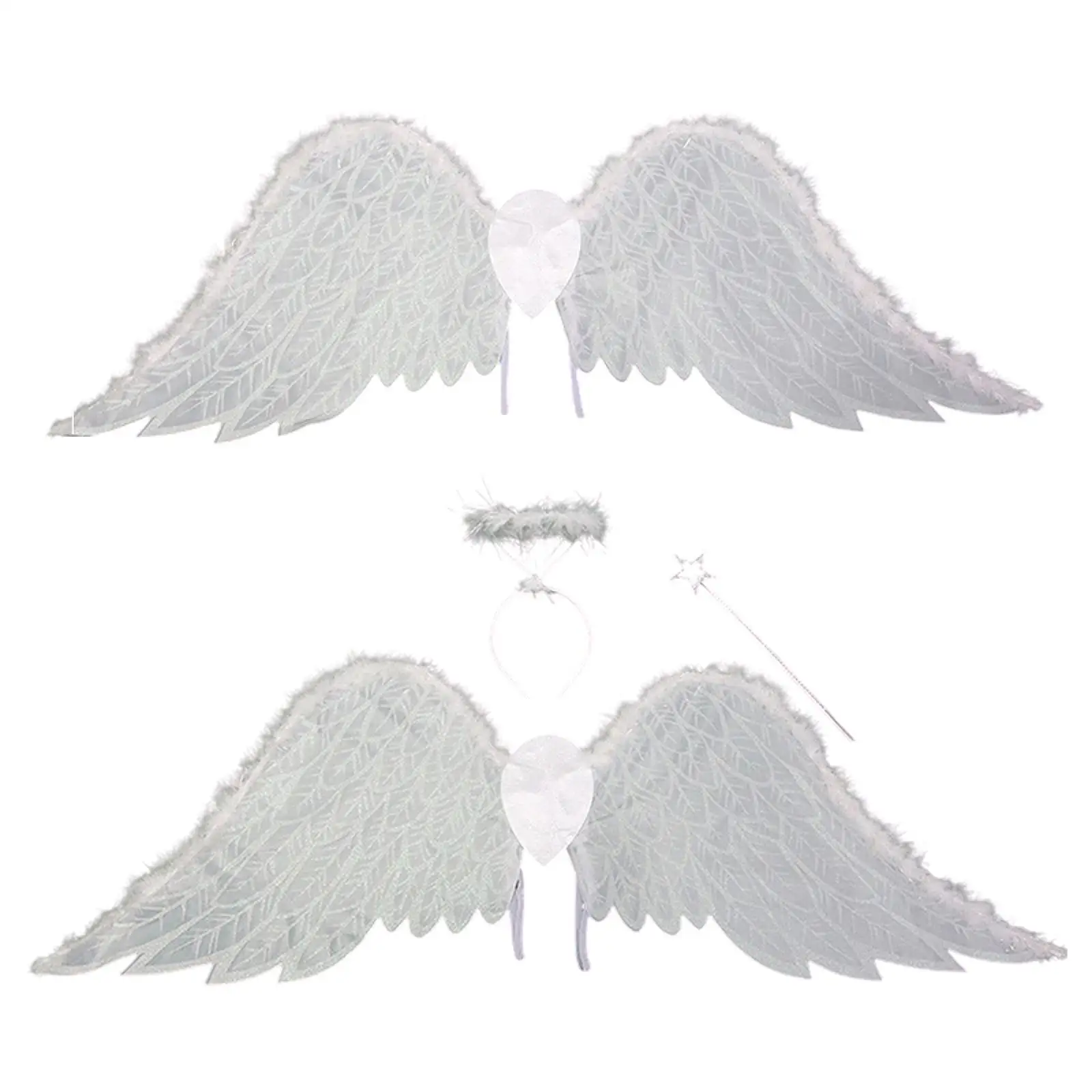 Angel Wing Costume Soft Comfortable White Decoration Lightweight Dressing up for Fashion Show Stage Show Parades Holidays Party