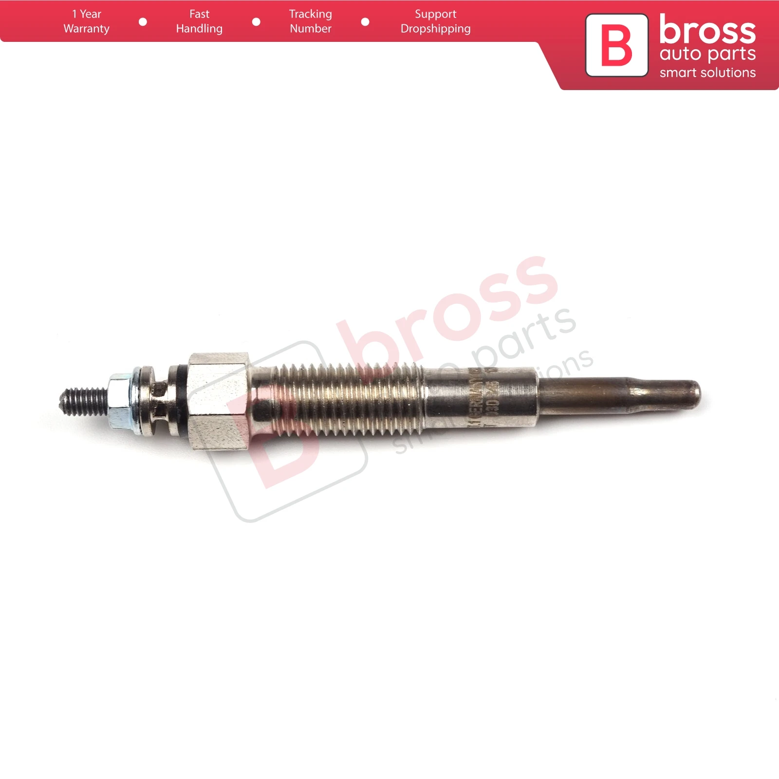 Bross BGP83 1 Piece Heater Glow Plug 12 Volt MD197511, 185366190, 0250202007, ME021302 for Mitsubishi Mazda Suzuki Ford