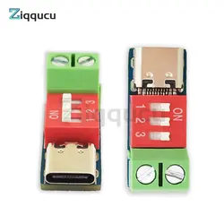 2PCS Type-C PD QC Trigger 5V~20V DC Adjustable Voltage Power Module Dial Adjustment Voltage Fast Charging Decoy Module